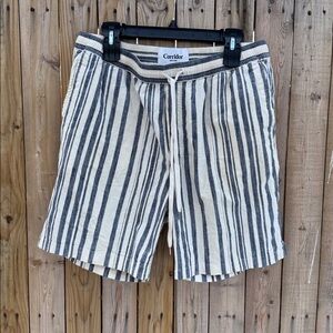 Corridor New York Men's Striped Shorts - Black and White